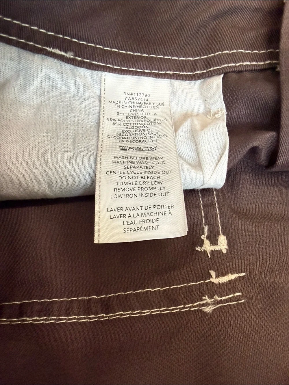 True Religion Brown / Bracken Utility Cargo Shorts with Contrast Stitching - 32